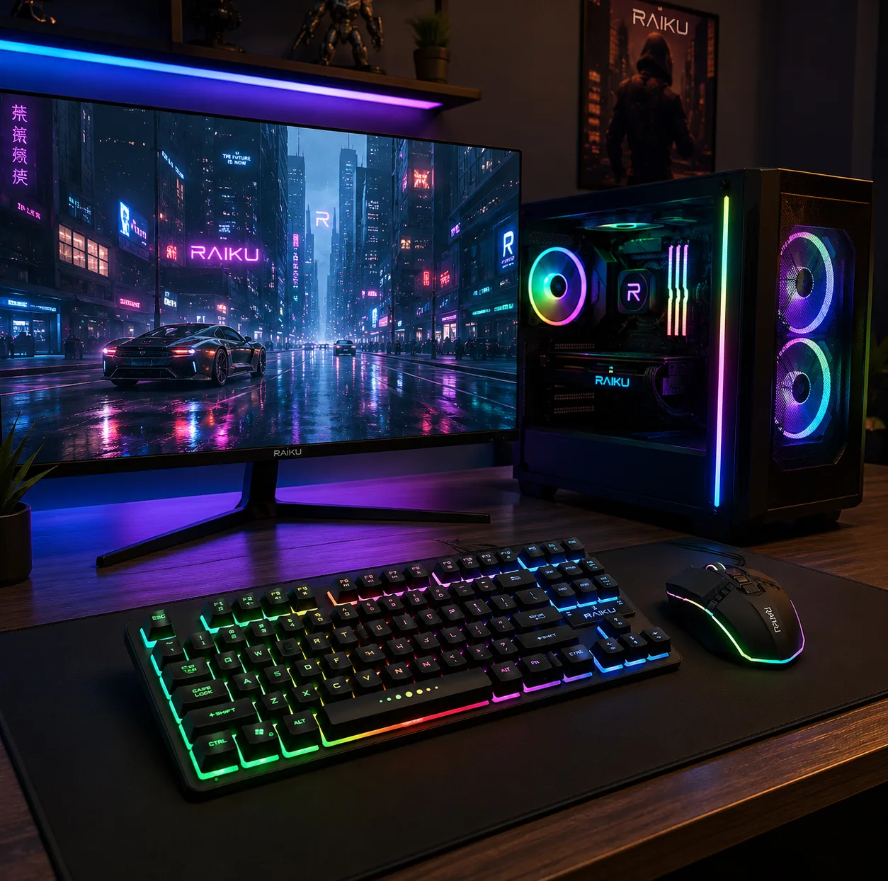 ست گیمینگ بی سیم لایماید مدل RAIKU-R905