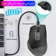 ماوس دوگانه بی‌ سیم و باسیم ای فورتک مدل FSTYLER_FG_35_C_PLUS
