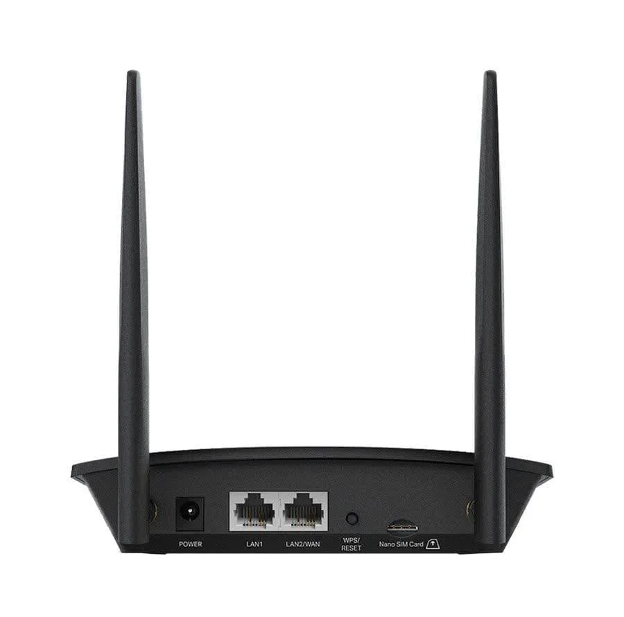 مودم روتر 4G تی پی‌لینک مدل TL-MR100 با پشتیبانی از شبکه 4.5G، قابلیت اتصال سیم کارت، آنتن خارجی، پورت LAN و WAN، مناسب استفاده خانگی و اداری و پشتیبانی همزمان تا 32 کاربر