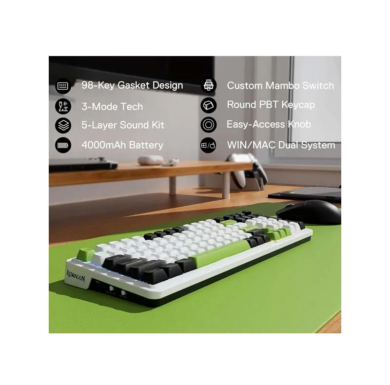 کیبورد گیمینگ ردراگون مدل EISA K686 WBG PRO