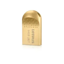 فلش مموری لوتوس مدل L807 ظرفیت 64 گیگابایت با رابط USB 2.0 Type-A، طراحی بندانگشتی و بدنه فلزی