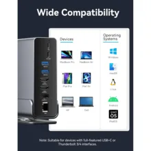 هاب 15 پورت USB-C ونشن مدل TPUH0