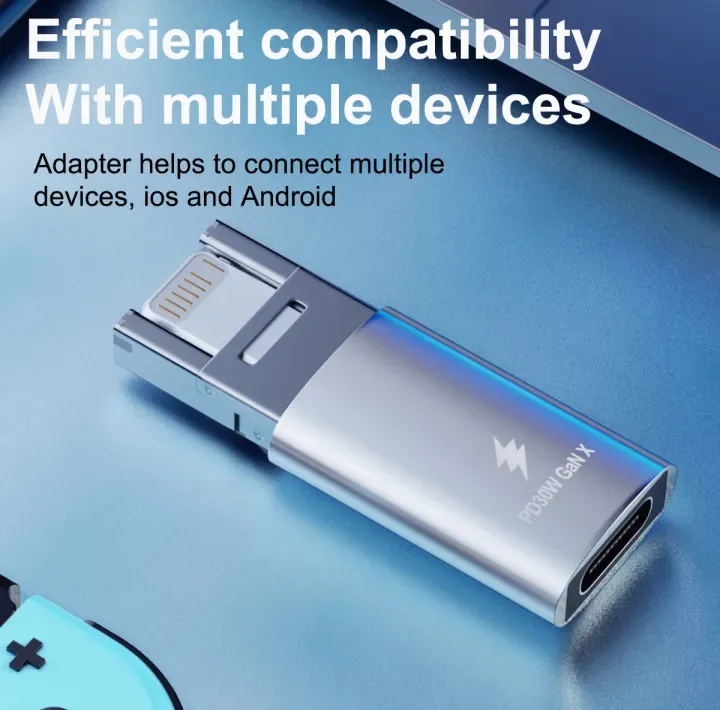 مبدل USB-C 3.0 OTG به USB/ MICROUSB/ لایتنینگ مدل IPAND3000M