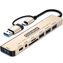 هاب 8 پورت USB/USB-C سیپولار مدل USB/Type-C to Audio