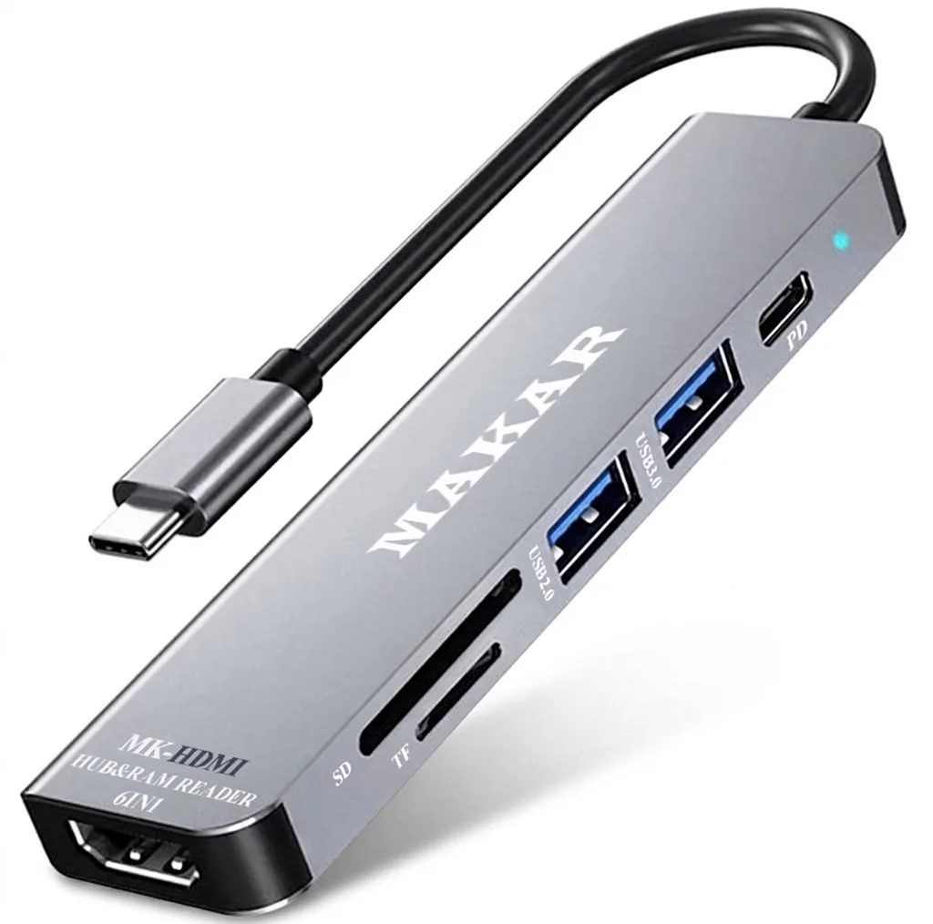 هاب 6 پورت USB-C ماکار مدل MK-HDMI
