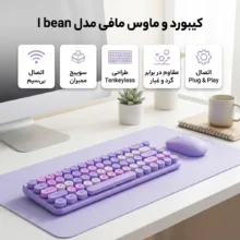 کیبورد و ماوس بی سیم مافی مدل I bean، سوییچ ممبران، Tenkeyless