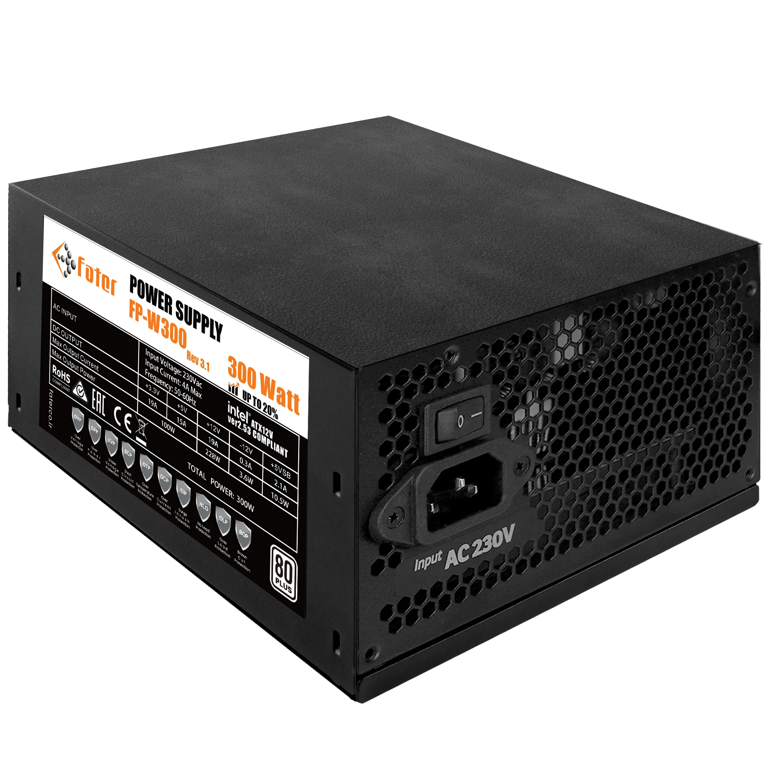 منبع تغذیه کامپیوتر 300 وات فاطر مدل FP-W300 80Plus 300W