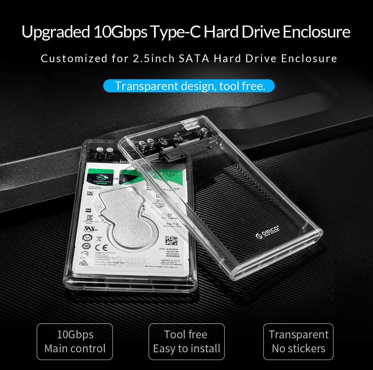 قاب SSD و هارد 2.5 اینچی اوریکو مدل 2139C3-G2-CR