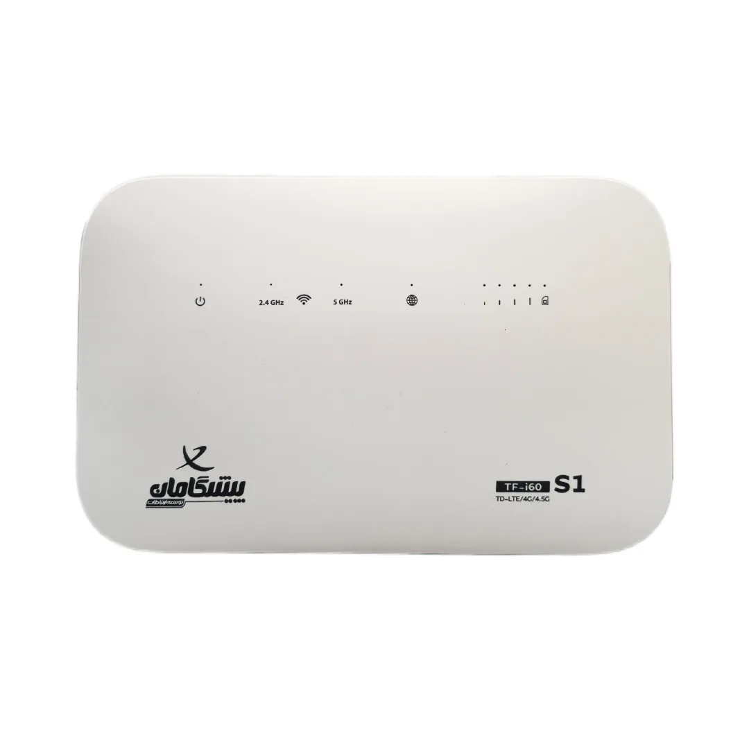مودم روتر 4G و TD-LTE پیشگامان مدل TF-i60 S1، به‌همراه سیم‌کارت و بسته اینترنت 300 گیگابایتی 6 ماهه، با اتصال وای‌فای برای 32 کاربر، آنتن خارجی و درگاه LAN