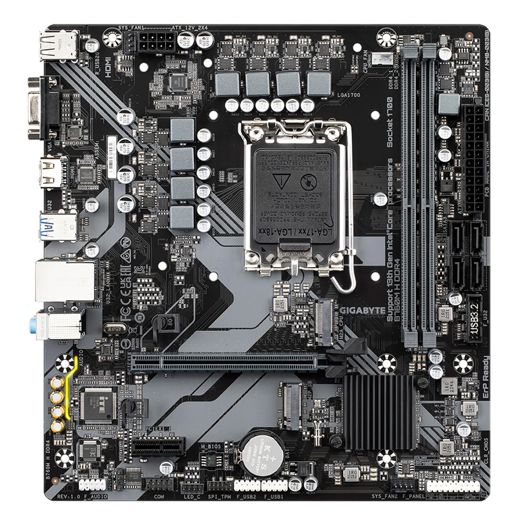 مادربرد گیگابایت مدل B760M H DDR4 rev. 1.0
