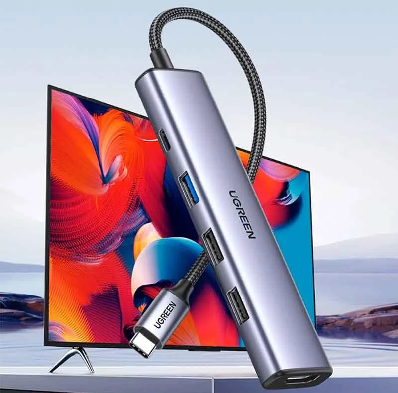 هاب 5 پورت USB-C یوگرین مدل CM478-15495
