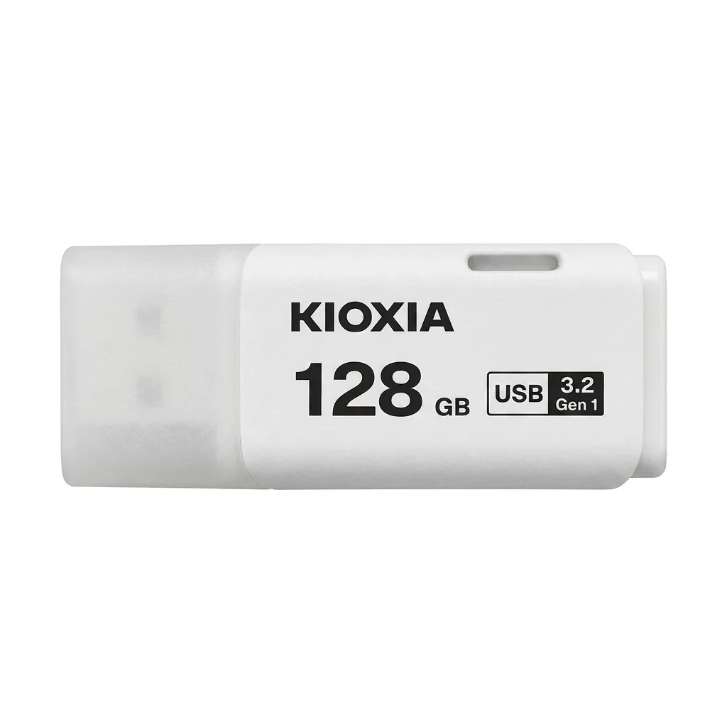 فلش مموری 128 گیگابایت کیوکسیا مدل U301 با رابط USB 3.2 Gen1 Type-A و طراحی درپوش‌دار