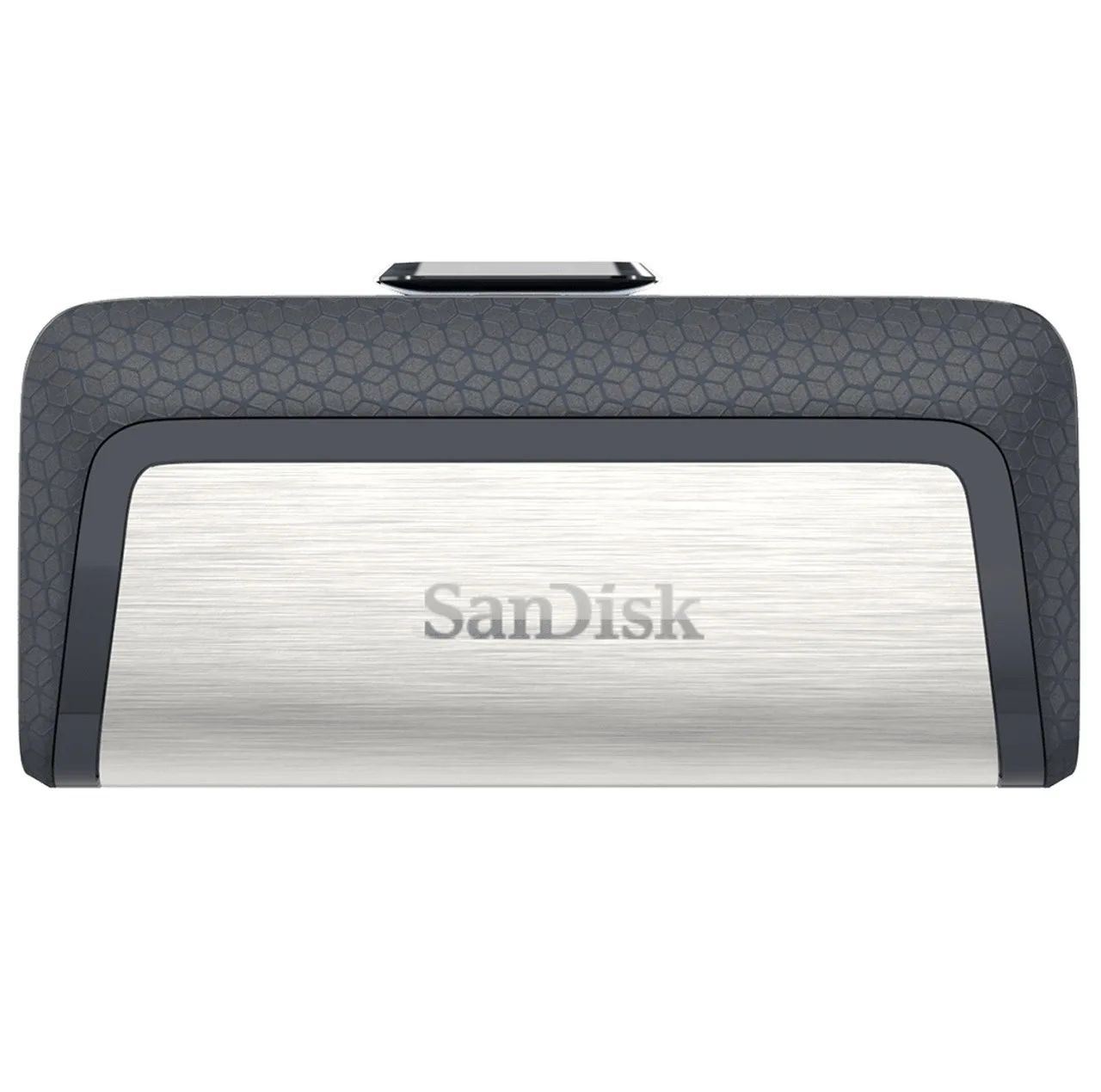 فلش‌مموری سن‌دیسک مدل Ultra Dual Drive USB Type-C ظرفیت 32 گیگابایت با دو درگاه USB3.1 و USB Type-C، سرعت انتقال تا 130 مگابایت بر ثانیه، قابلیت اتصال به گوشی و تبلت، طراحی جمع‌وجور و بدنه ترکیبی فلز و پلاستیک