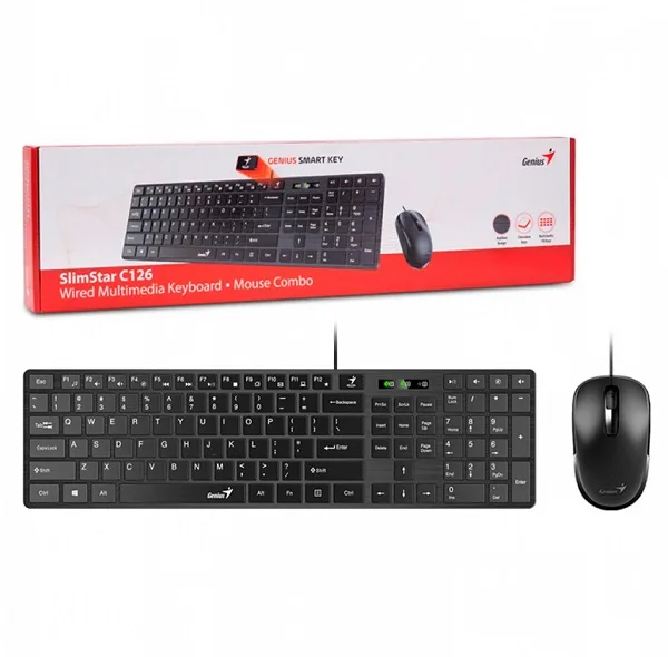 کیبورد و ماوس جنیوس مدل KM-Slim Star C126