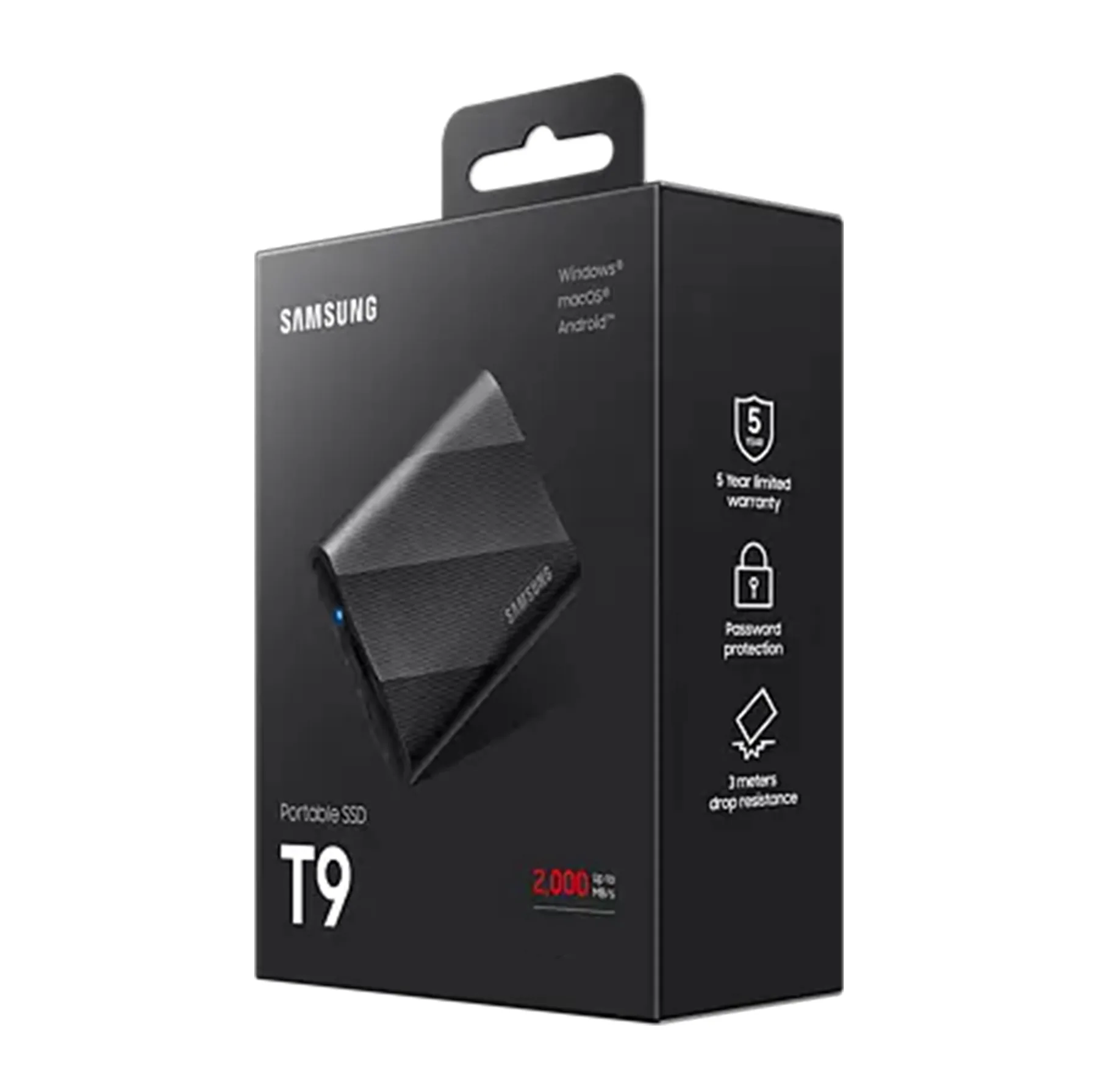 اس اس دی اکسترنال سامسونگ مدل T9 ظرفیت 2 ترابایت رابط USB 3.2 Gen2
