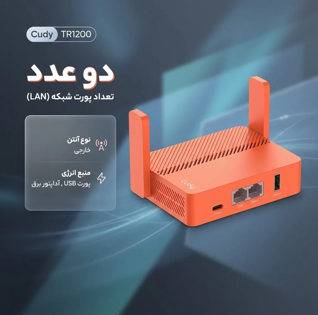 روتر بیسیم کیودی مدل TR1200