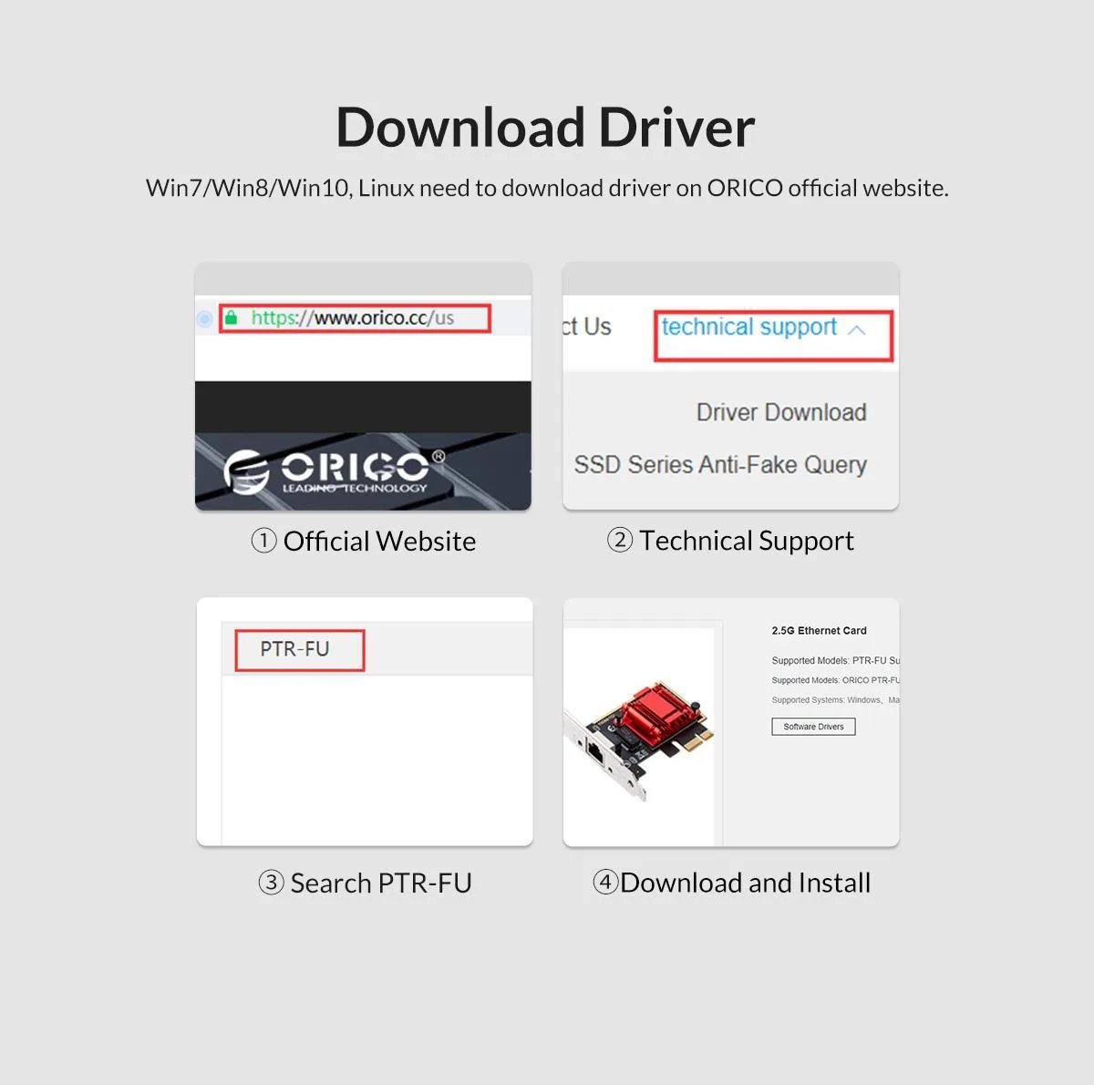 کارت شبکه PCI اوریکو مدل PTR-FU