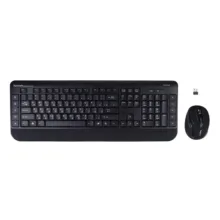 کیبورد و ماوس بی سیم هترون مدل HKCW140، سوییچ ممبران، Full-Size