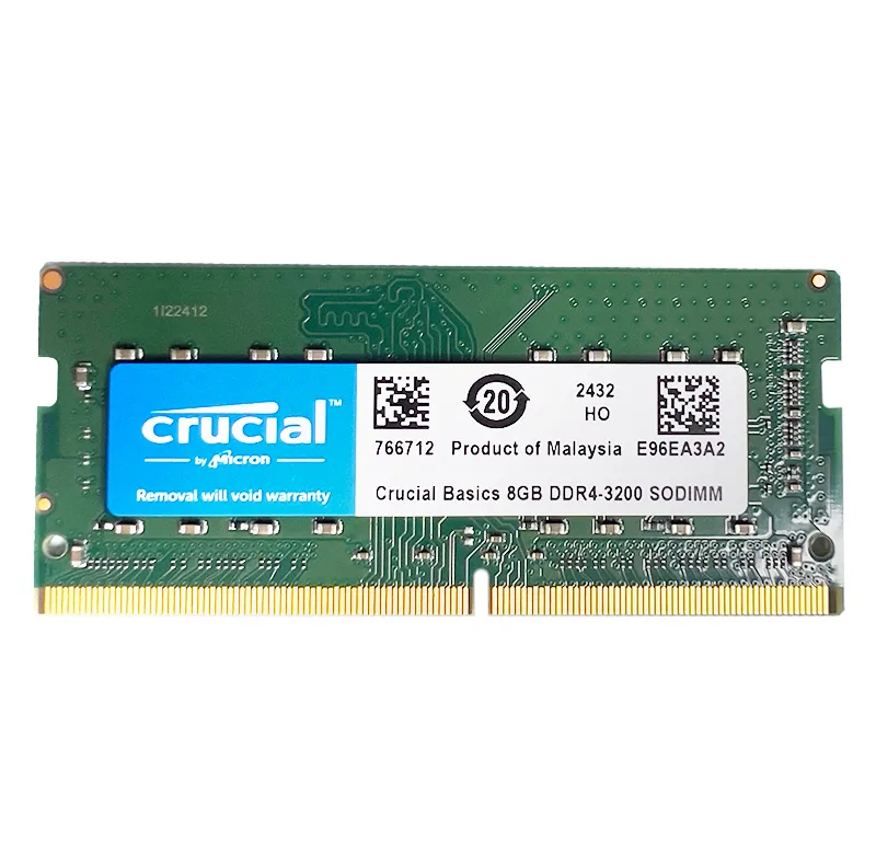 رم لپ‌تاپ کروشیال مدل CL22 DDR4 تک کاناله ظرفیت 8 گیگابایت فرکانس 3200 مگاهرتز نوع ماژول SO-DIMM