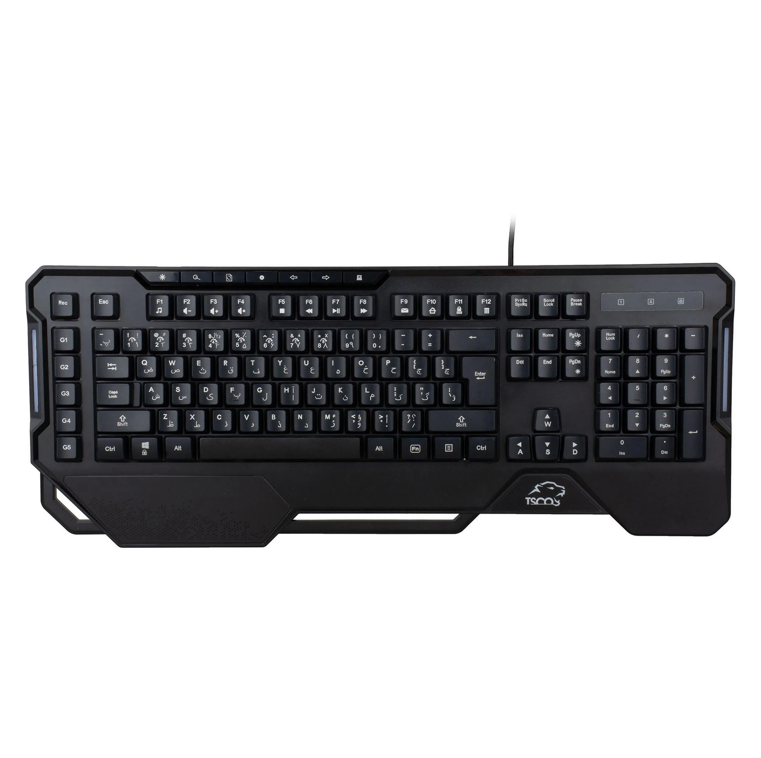 کیبورد گیمینگ تسکو مدل GK 8126، سوییچ ممبران، Full-Size، نورپردازی RGB