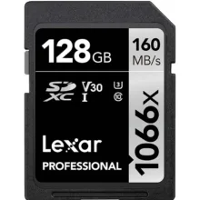 کارت حافظه SDXC لکسار مدل Professional کلاس 10 استاندارد UHS-I U3 سرعت 160MBps ظرفیت 128 گیگابایت