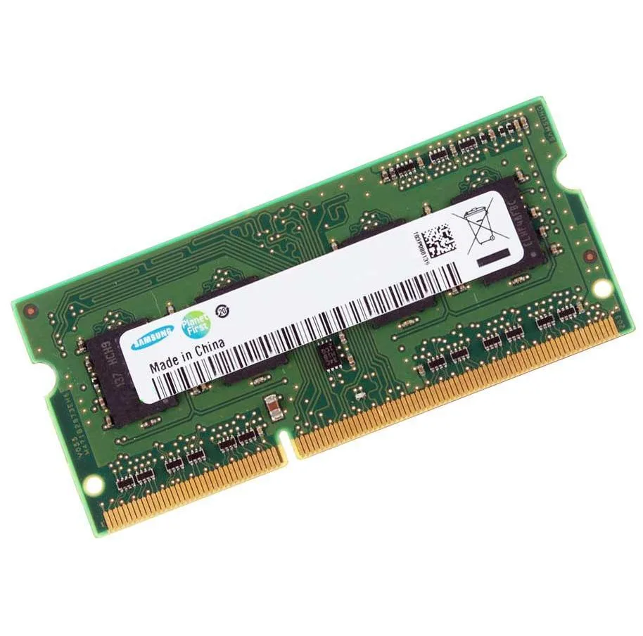 رم لپ‌تاپ DDR3 تک کاناله 4 گیگابایت سامسونگ مدل M471B5273CH0-CH9 فرکانس 1333 مگاهرتز، تایمینگ CL9، ولتاژ کاری 1.5 و 1.35 ولت، نوع SO-DIMM با 204 پین