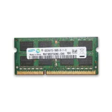 رم لپ‌تاپ DDR3 تک کاناله 4 گیگابایت سامسونگ مدل M471B5273CH0-CH9 فرکانس 1333 مگاهرتز، تایمینگ CL9، ولتاژ کاری 1.5 و 1.35 ولت، نوع SO-DIMM با 204 پین