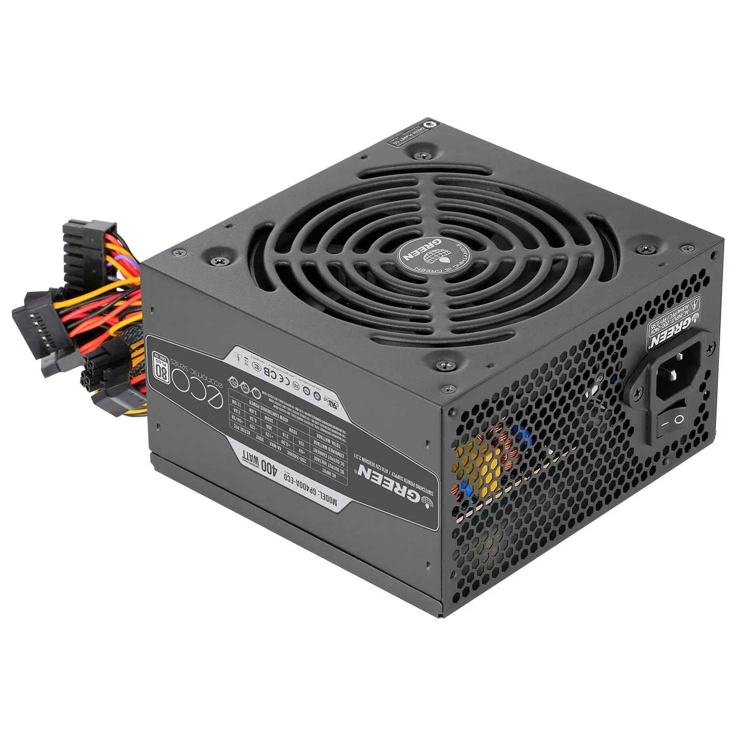 منبع تغذیه گرین مدل GP400A-ECO Rev3.1