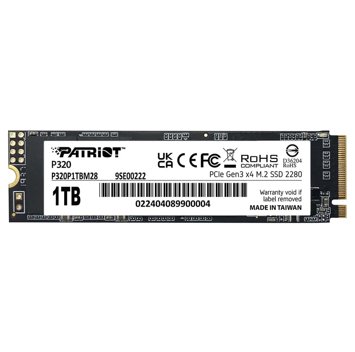 اس اس دی اینترنال PCIe Gen3 x4 پتریوت مدل P320 ظرفیت 1 ترابایت