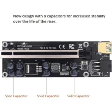 رایزر کارت گرافیک تبدیل PCI EXPRESS X1 به X16 مدل 8 خازن 009s plus
