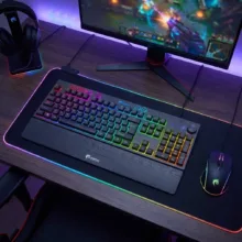کیبورد مخصوص بازی گرین مدل GK703-RGBسوییچ ممبران ، Full Size، نورپردازی RGB