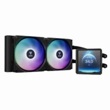 سیستم خنک‌کننده آبی گیم دیاس مدل AURA GL240 LCD BK
