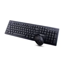 کیبورد و ماوس بی سیم هترون مدل HKCW130، سوییچ ممبران، Full-Size