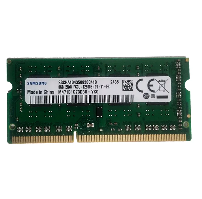 رم لپ‌تاپ سامسونگ مدل YK0 ظرفیت 8GB DDR3L فرکانس 1600MHz تایمینگ CL11 تک کاناله SO-DIMM