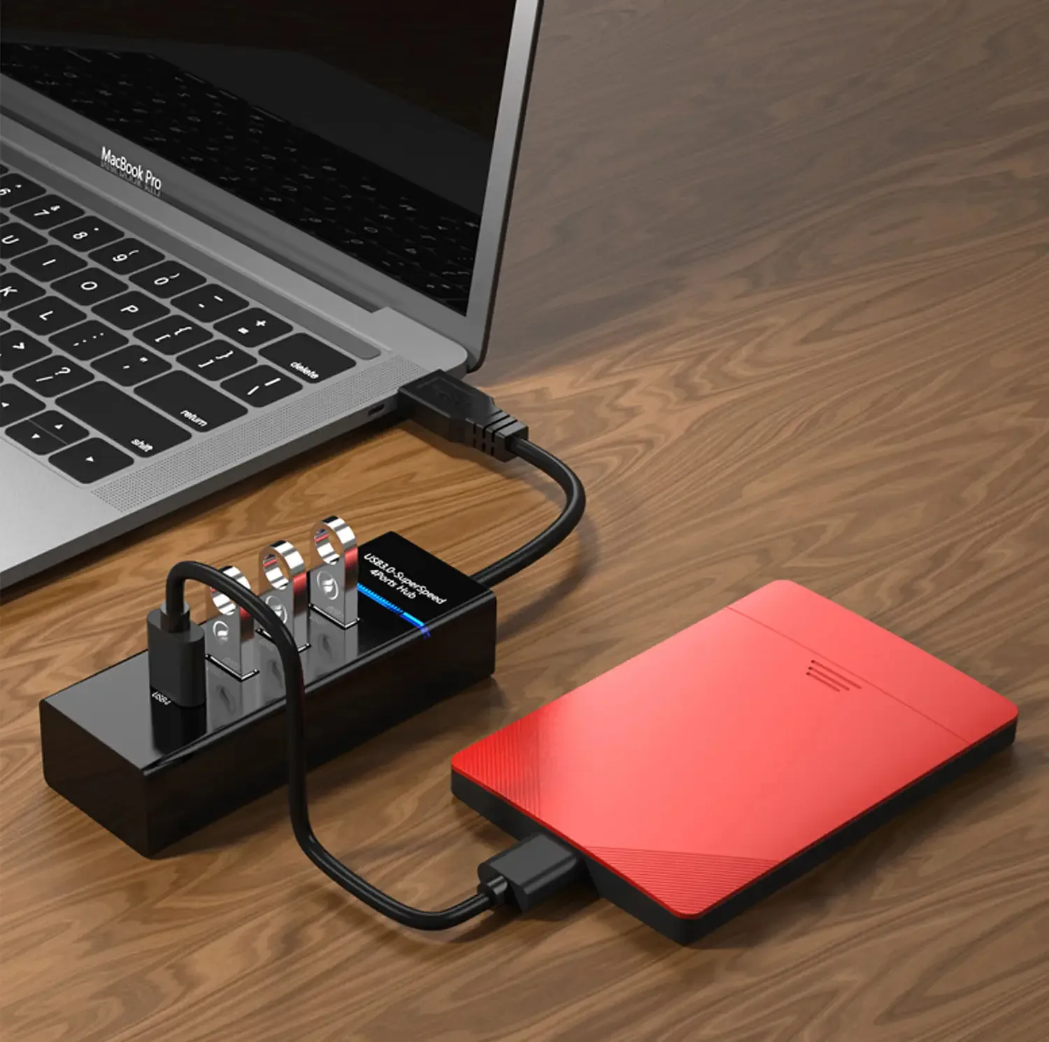هاب 4 پورت USB 3.0 شارک مدل HIGH SPEED