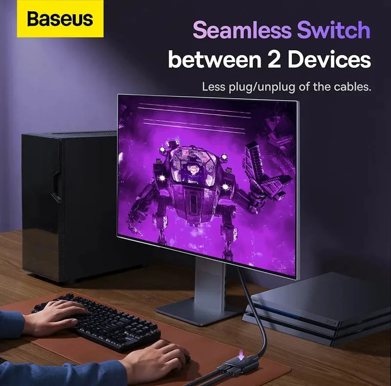 سوئیچ 1 به 2 HDMI بیسوس مدل BS-OH113