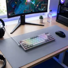 کیبورد مخصوص بازی ردراگون مدل FIZZ K617 WHITE/GREY