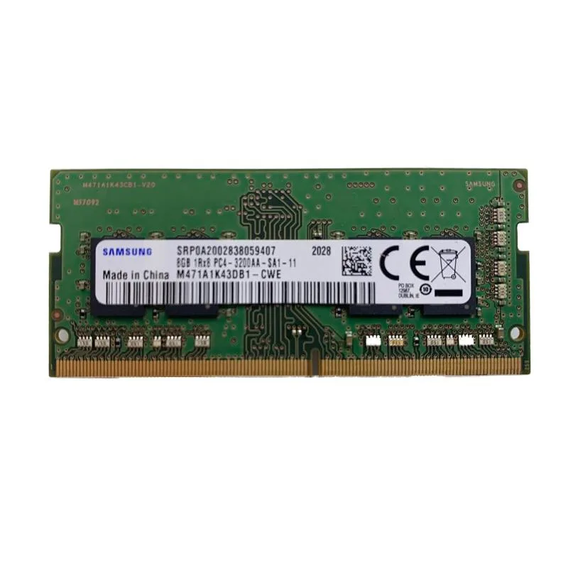 رم لپ تاپ DDR4 تک کاناله 3200 مگاهرتز CL11 سامسونگ مدل PC4 ظرفیت 8 گیگابایت