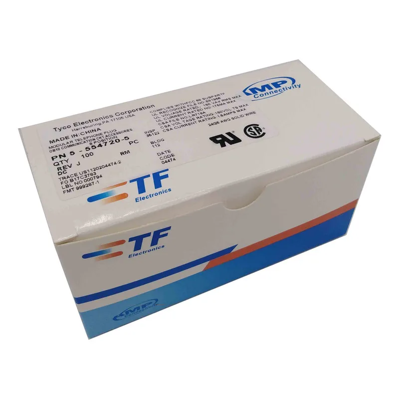 سوکت شبکه CAT6 RJ45 امپ مدل KSG-10 بسته 10 عددی