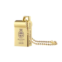 فلش مموری کوئین تک Marvel ظرفیت 64 گیگابایت، رابط USB 2.0، بدنه فلزی مقاوم ضد آب و ضد شوک، طراحی فشرده و بند دار، سرعت انتقال 30 مگابایت بر ثانیه، سازگار با کامپیوتر، لپ‌تاپ، تبلت و گوشی موبایل