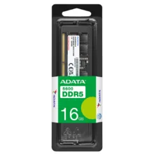 رم دسکتاپ DDR5 ای دیتا مدل U-DIMM ظرفیت 16 گیگابایت، با فرکانس 5600 مگاهرتز، تایمینگ CL46 و معماری تک‌کاناله