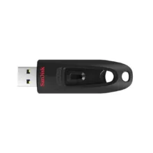 فلش مموری سن دیسک مدل CZ48 ظرفیت 64 گیگابایت با رابط USB 3.0، طراحی کشویی بدون درپوش، سرعت خواندن تا 100 مگابایت بر ثانیه و قابلیت رمزنگاری