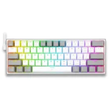 کیبورد مخصوص بازی ردراگون مدل FIZZ K617 WHITE/GREY
