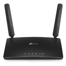 مودم روتر بی‌سیم تی پی-لینک مدل Archer MR200/AC750_Ver-4 با پشتیبانی از 4G LTE و 3G، دو آنتن خارجی، فرکانس دوگانه 2.4 و 5 گیگاهرتز، سرعت انتقال داده تا 300 مگابیت بر ثانیه، قابلیت اتصال 64 کاربر، پشتیبانی از سیم کارت میکرو و امکانات WPS و کلید روشن/خاموش