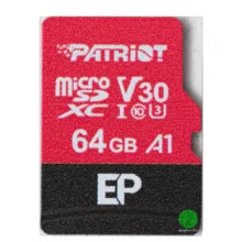 کارت حافظه microSDXC پتریوت مدل EP کلاس 10 استاندارد UHS-I U3-V30 سرعت 90MBpsظرفیت 64 گیگابایت به همراه آداپتورSD