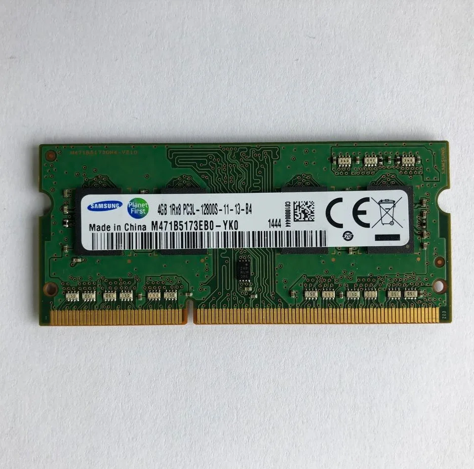 رم لپ‌تاپ سامسونگ DDR3L تک کاناله 4 گیگابایت مدل PC3L-12800 فرکانس 1600 مگاهرتز ولتاژ 1.35 ولت تایمینگ 11 نوع ماژول SO-DIMM