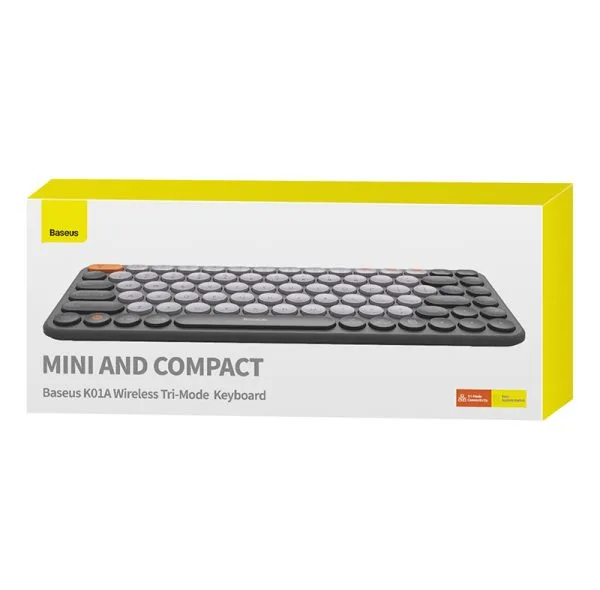 کیبورد بی سیم بیسوس مدل K01A B00955503833 Wireless Tri-Mode، سوییچ ممبران، Tenkeyless