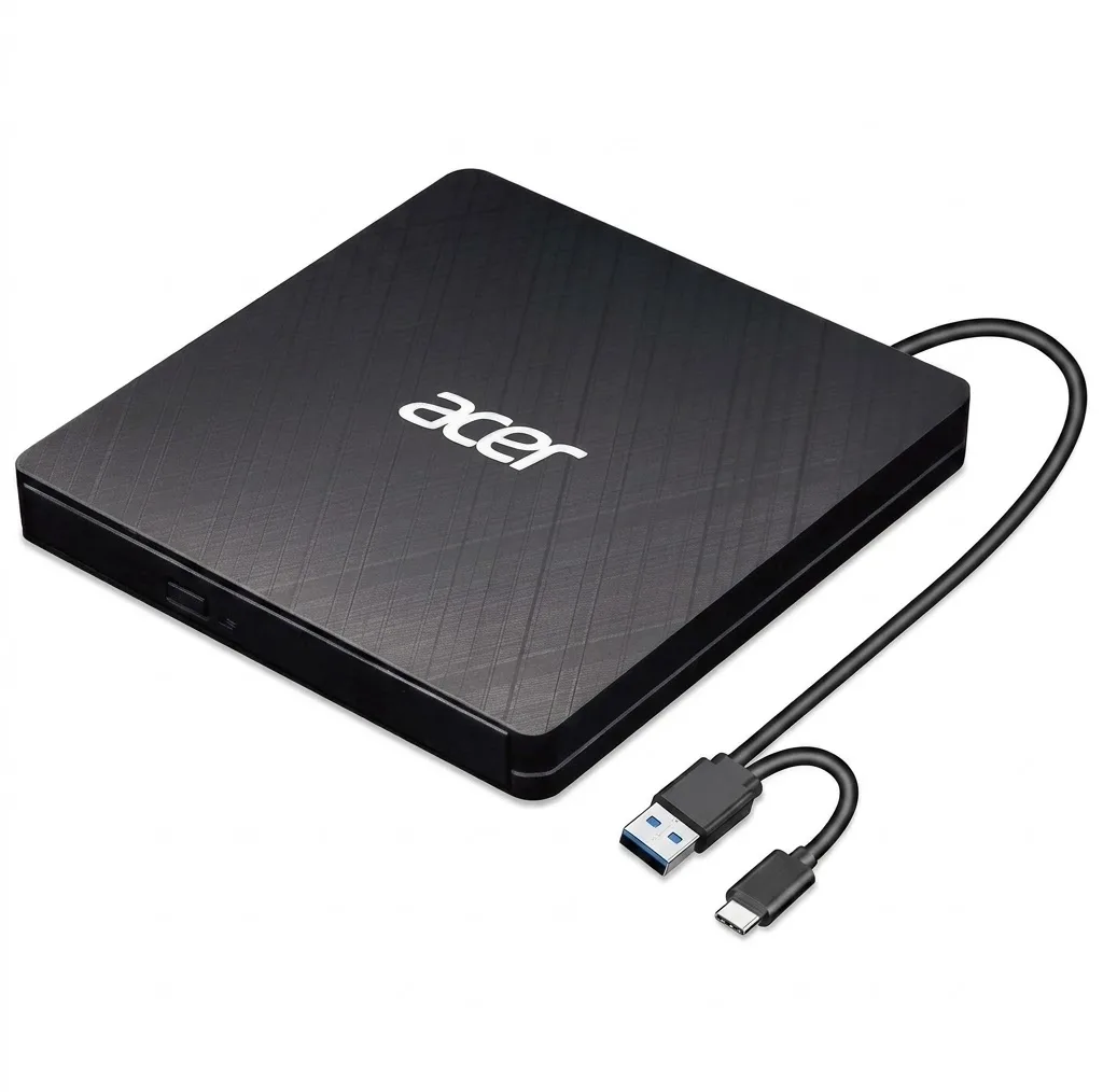 درایو DVD اکسترنال ایسر مدل Potable، با رابط USB 3.0/Type-C