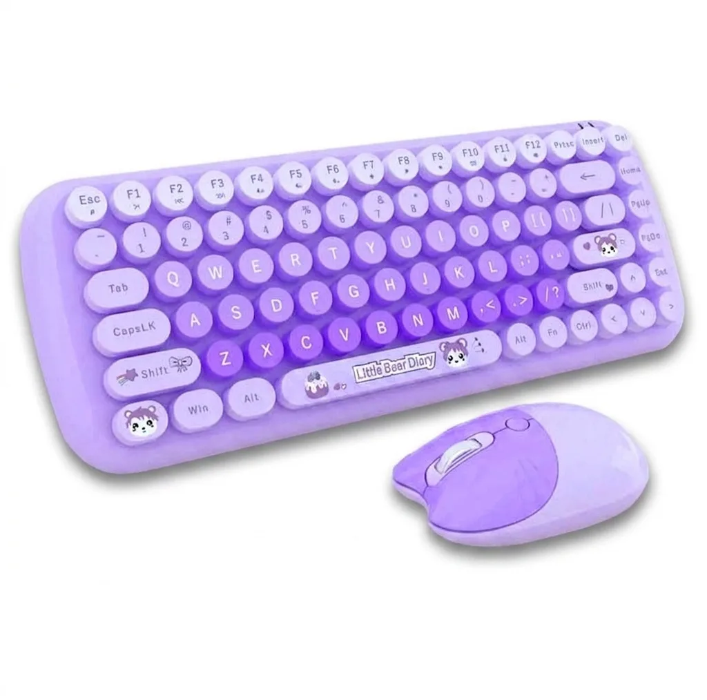 کیبورد و ماوس بی سیم مافی مدل candy fashion multicolor، سوییچ ممبران، Tenkeyless