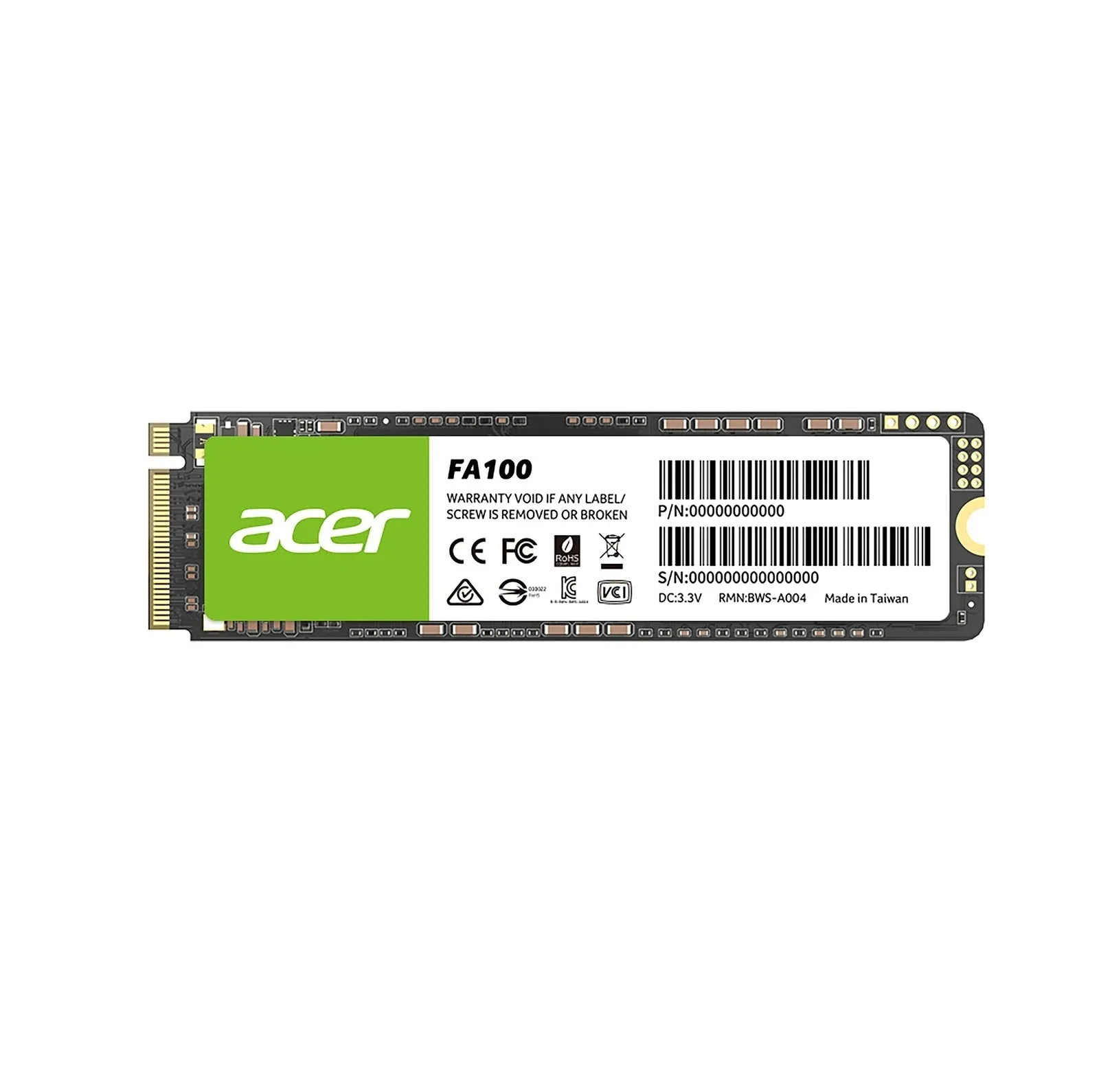 اس اس دی اینترنال PCIe Gen3 x4 ایسر مدل FA100 ظرفیت 512 گیگابایت
